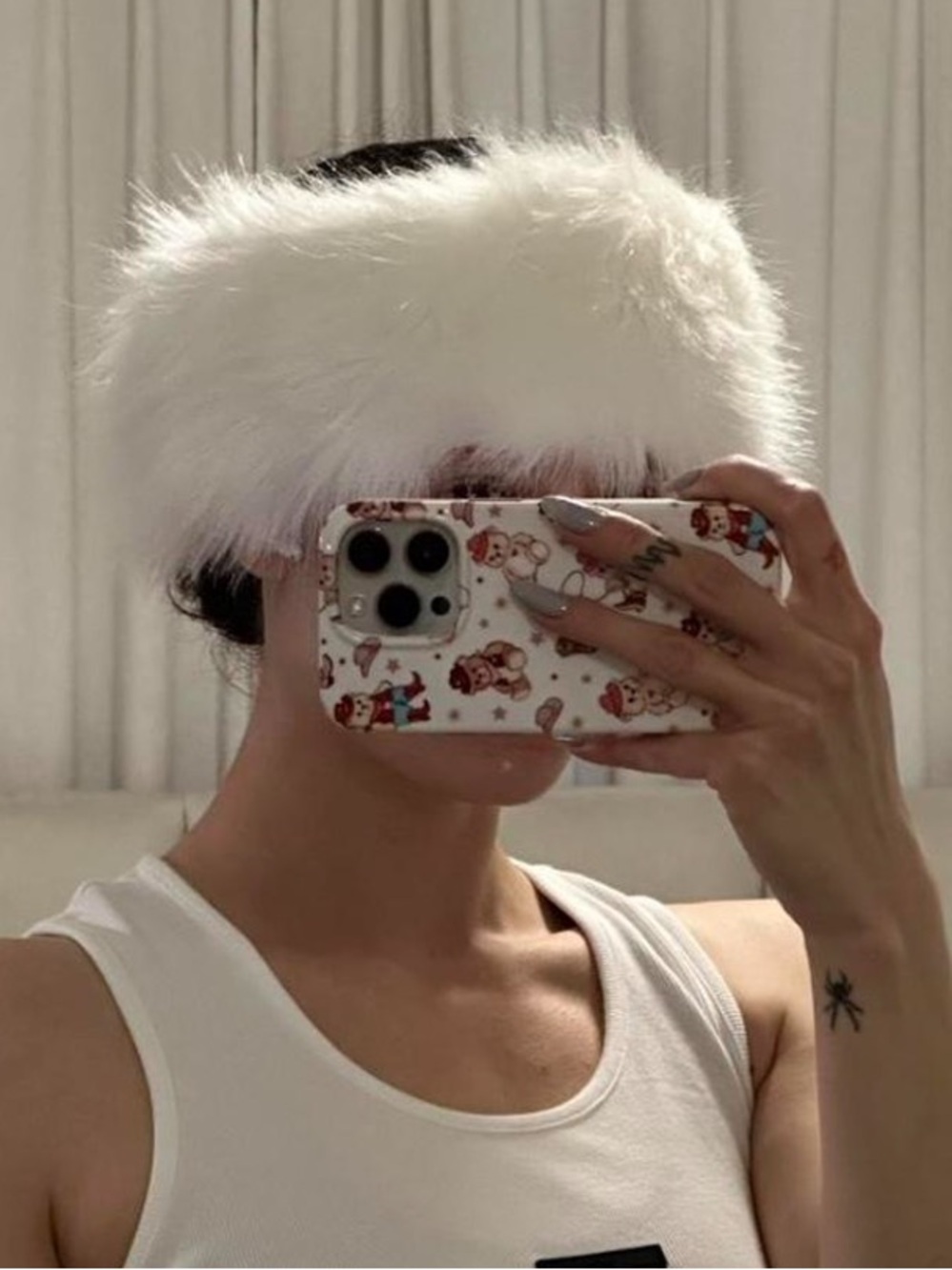 White Faux Fur Headband Earwarmer | Fluffy | One Size